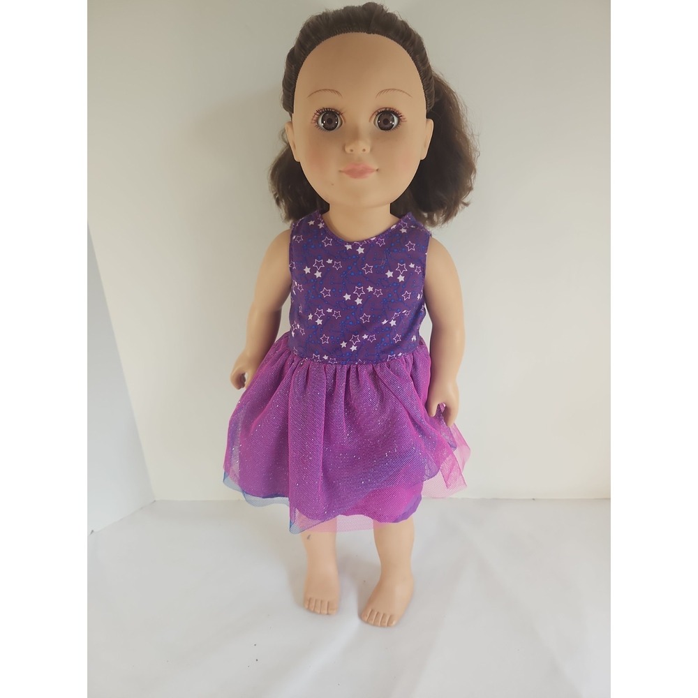 My Life Doll 2013 Brown Wavy Hair With Purple Star Dress Has  Blemishes Photos